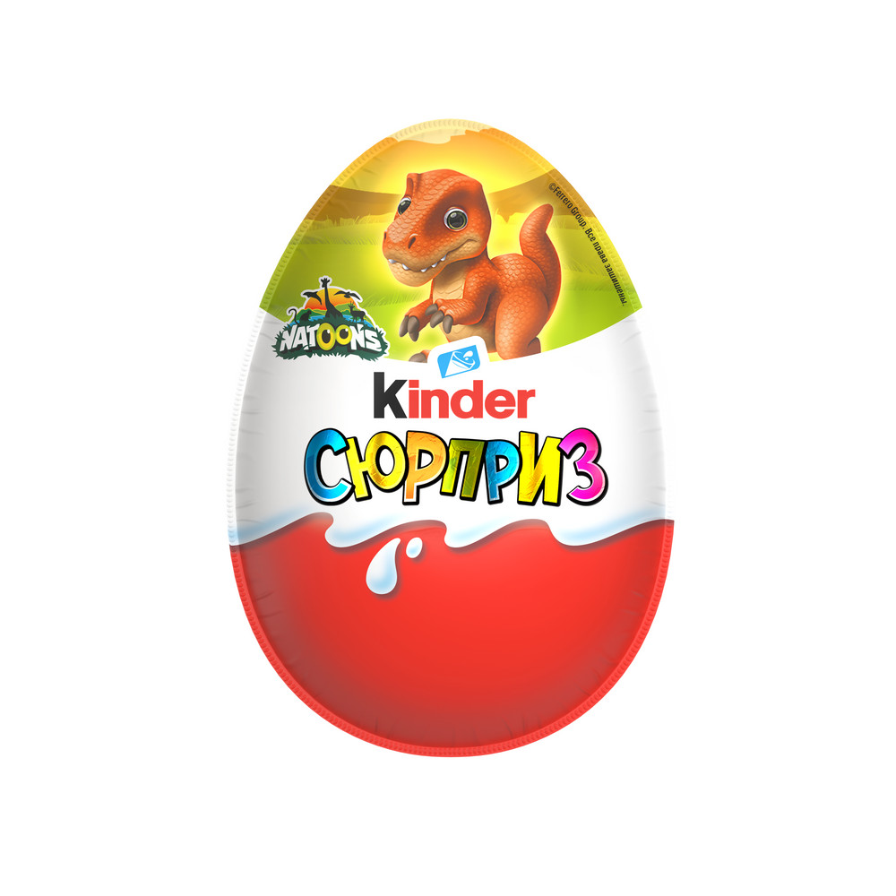 Шоколадное яйцо Kinder Сюрприз Дино, 36 штук по 20 г
