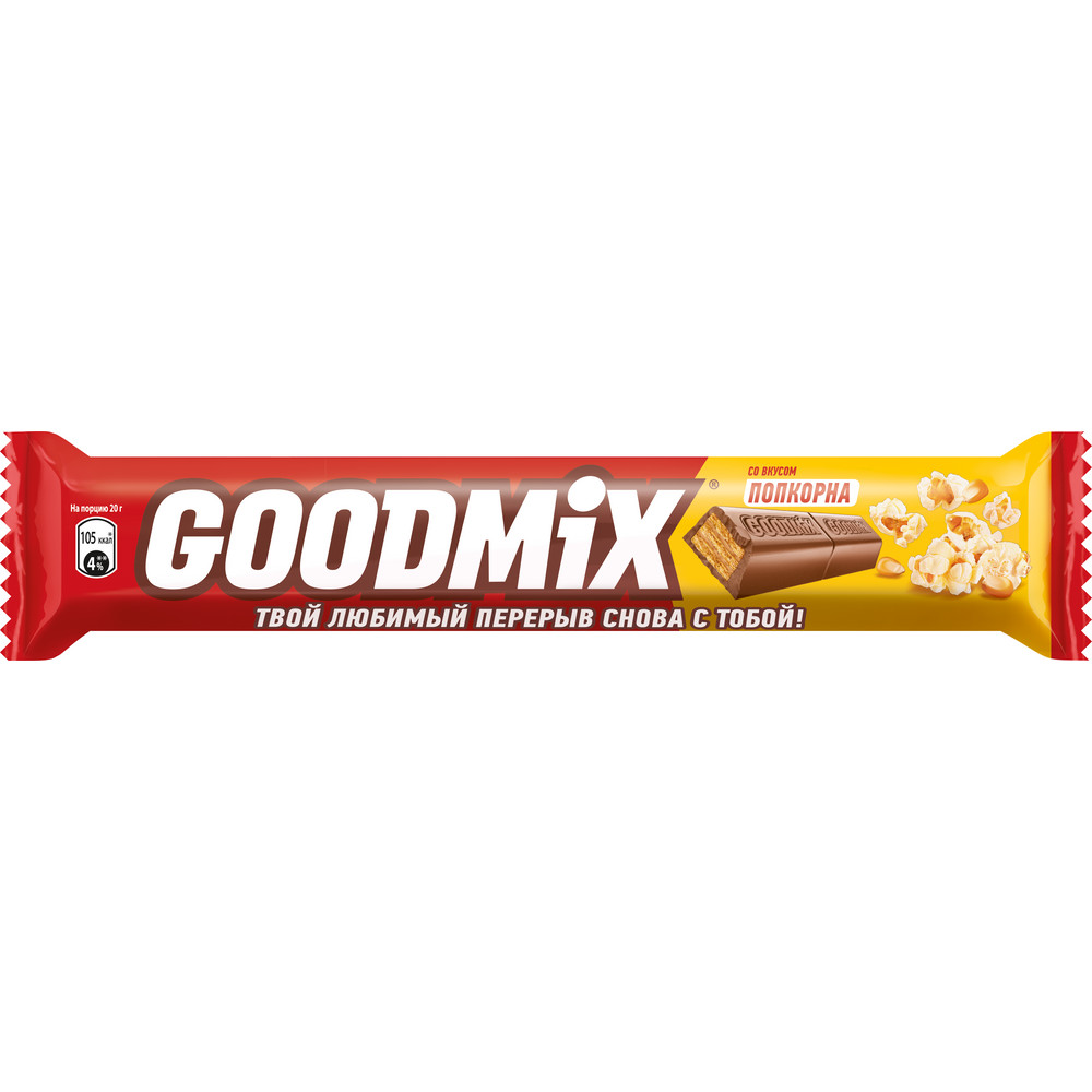 Батончик GOODMIX Вкус Попкорн Дуо, 40гр