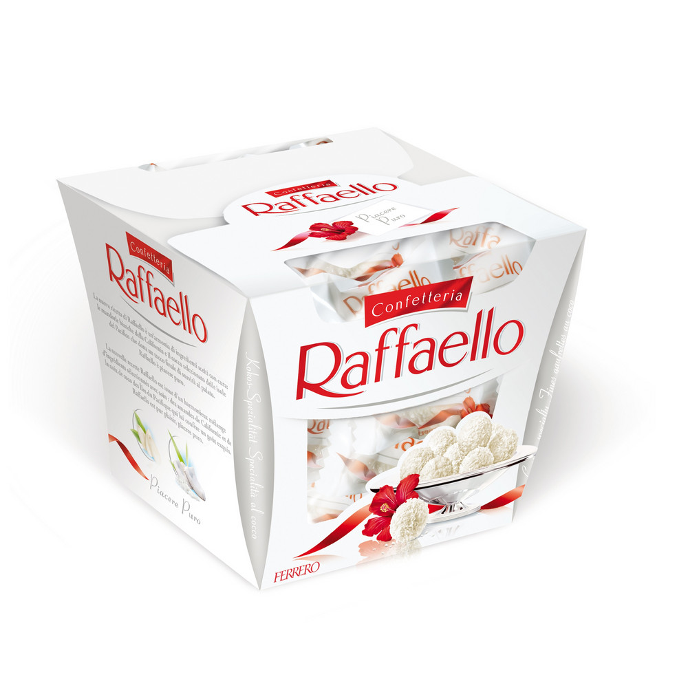 Конфеты  Raffaello с цельным миндальным орехом в кокосовой обсыпке, 150 гр