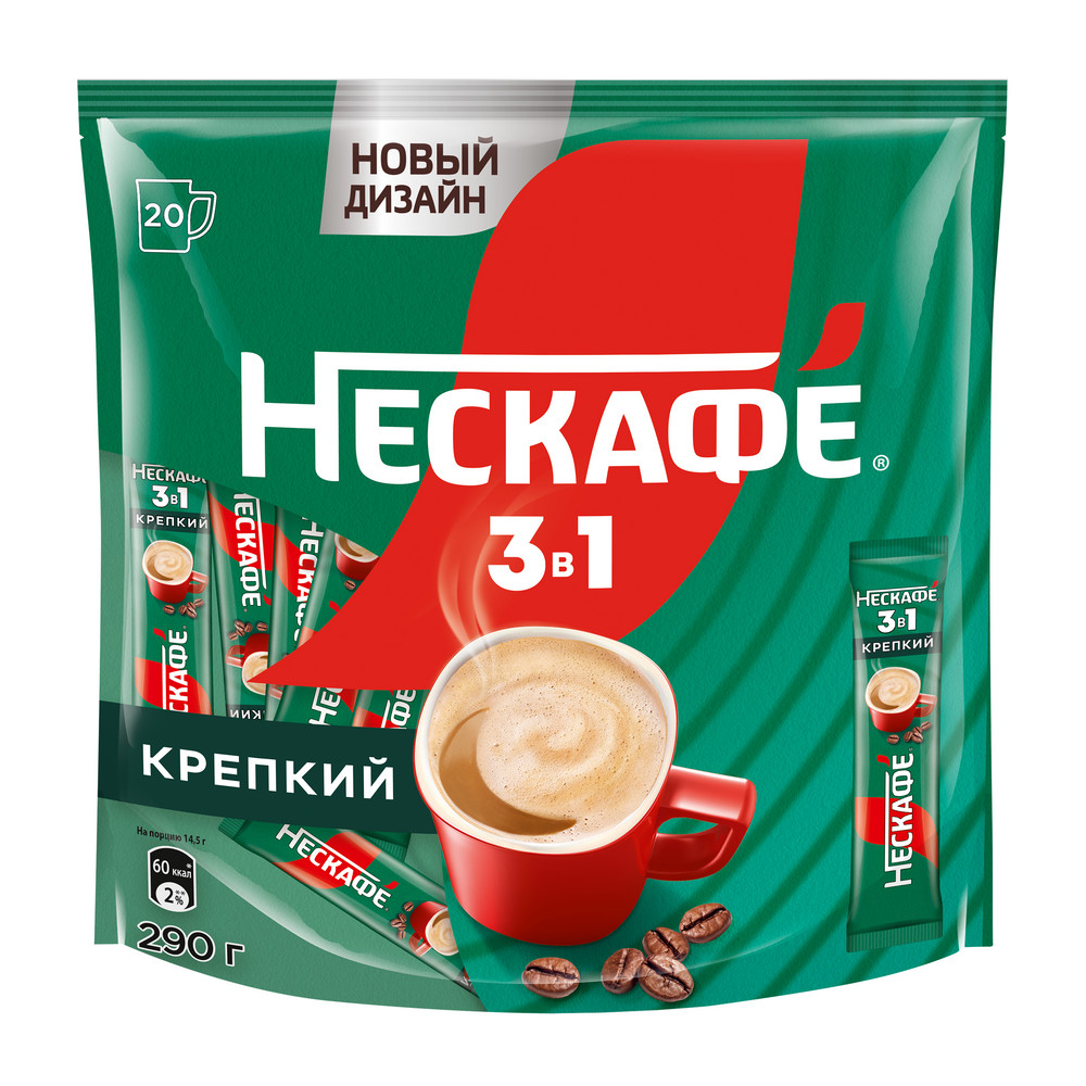 Растворимый кофейный напиток NESCAFE 3в1 Классик (20 порций по 14.5г)