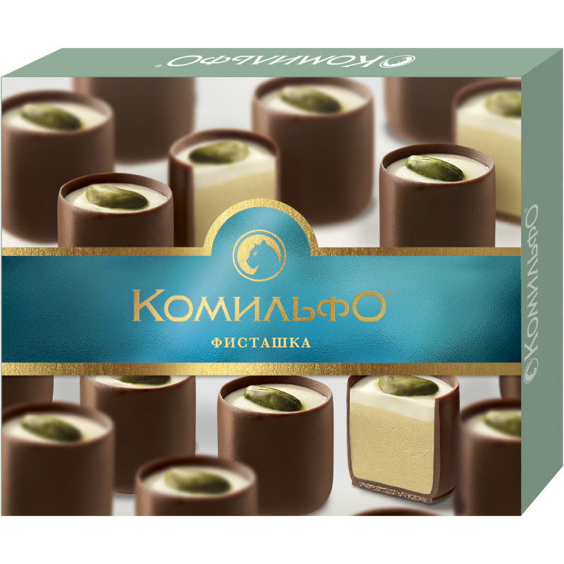 Конфеты шоколадные "Комильфо" Фисташка с двухслойной начинкой, 232 г