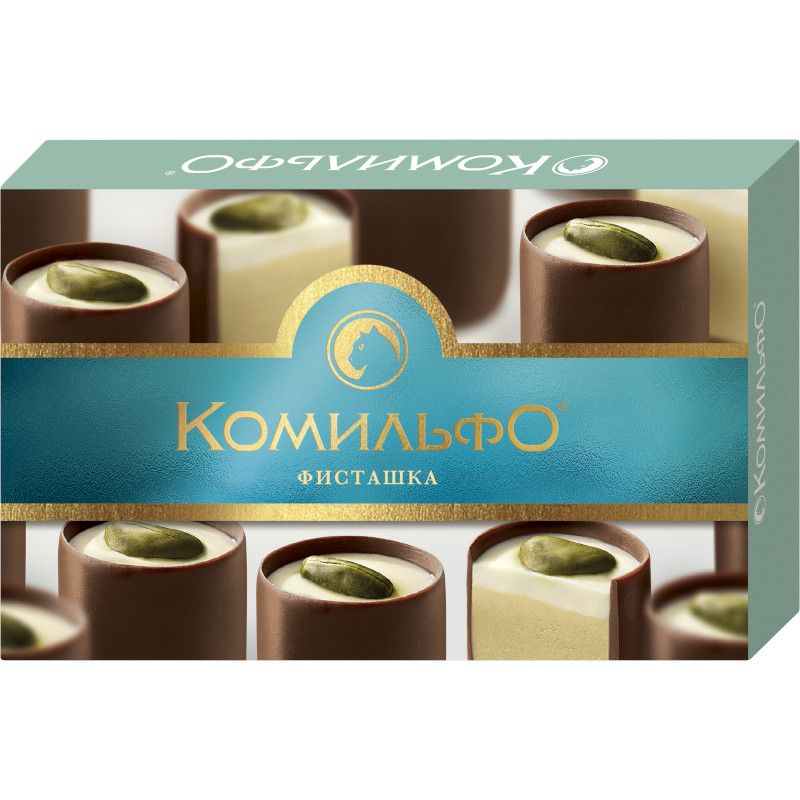 Конфеты шоколадные "Комильфо" Фисташка с двухслойной начинкой, 116 г
